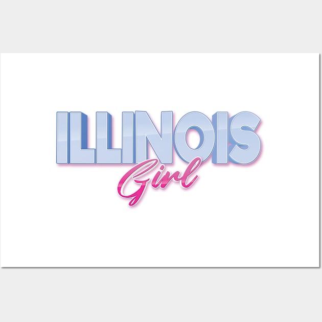 Illinois Girl Wall Art by ProjectX23